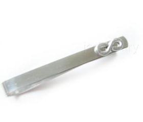 Infinity Tie Clip Wire Wrapped Aluminum Tie Bar Birthday Wedding Men Dad Gift Wedding
