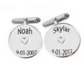 Sterling Silver Hand Stamped Cufflinks personalized keepsake gift for him guys custom cuff links engraved Wedding birthday