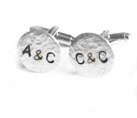 Initial Cufflinks Personalized keepsake gift for him guys men father cuff links Wedding Birthday anniversary