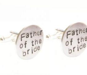 Father of the bride Groom Cufflinks Hand Stamped Men Personalized gift custom cuff links wedding birthday jscjewelry abellagifts