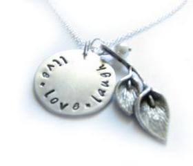 Calla Lily Necklace Hand Stamped pendant Engraved Jewelry Gift Birthday Wedding mother
