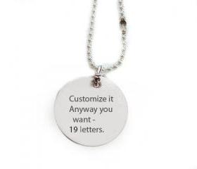 Hand Stamped Customize Necklace Personalized it anyway you want pendant engrave gift birthday wedding